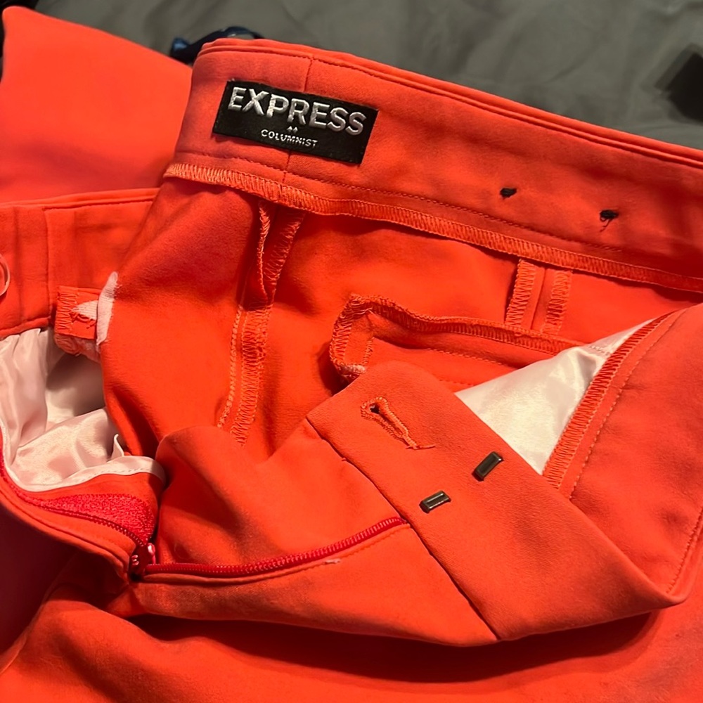 Express size 8 orange dress pants